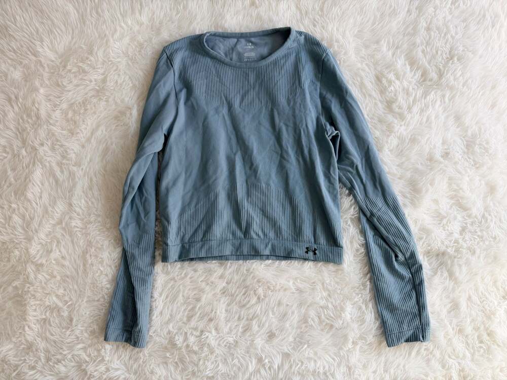 Under Armour Rush Seamless Long Sleeve Shirt Blue Size Large